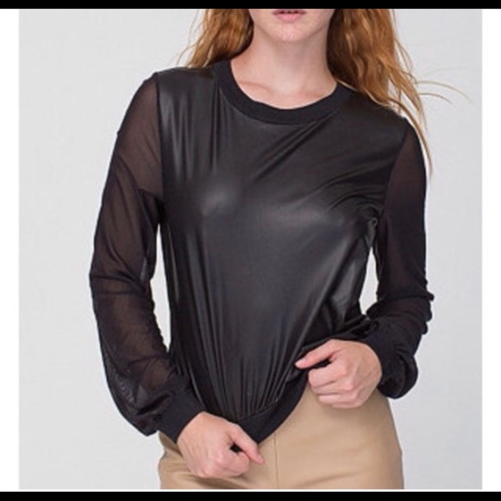 American Apparel Lame Crewneck Top